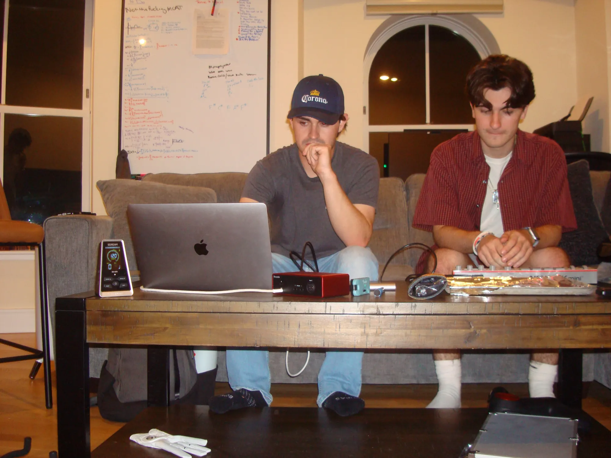 Working on music for Trashboat, photo DSC01512